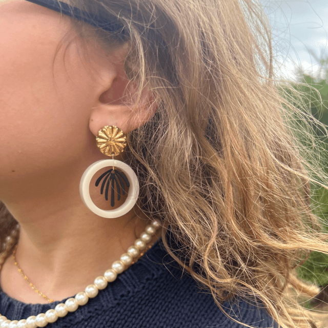  🤍Boucles d'Oreilles Graphiques – Réf. 647