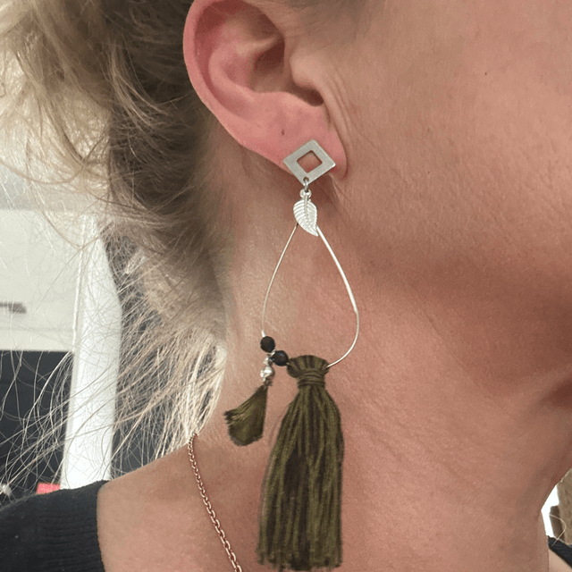 💚 Boucles d'oreilles Pompon ! – Réf. 40 