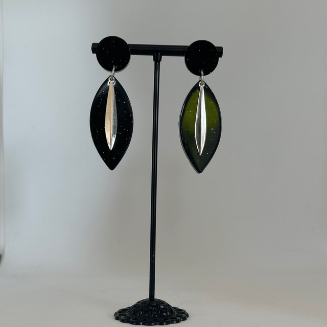 🍬Boucles d’oreilles “Éclipse Noire” – Réf. 678