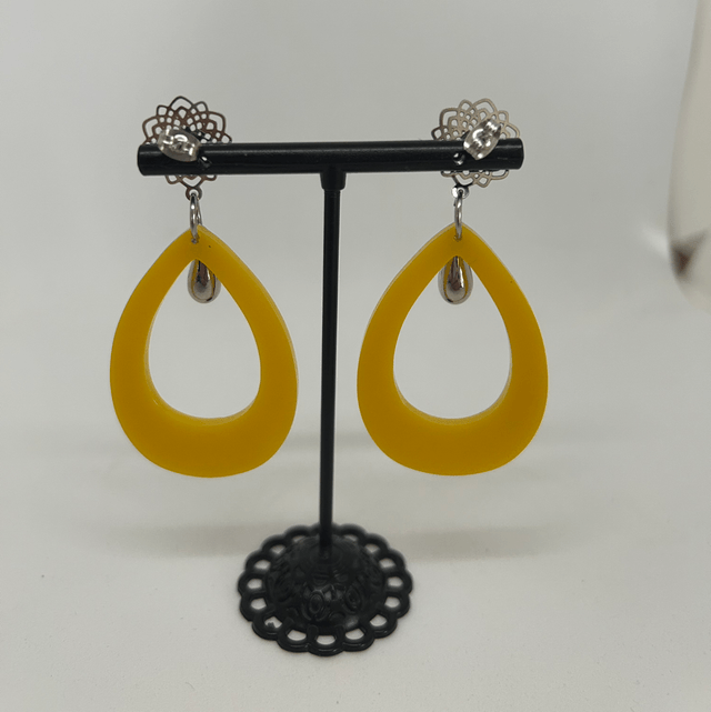 💛 Boucles d’Oreilles Goutte de Soleil – Réf. 656