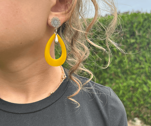 💛 Boucles d’Oreilles Goutte de Soleil – Réf. 656