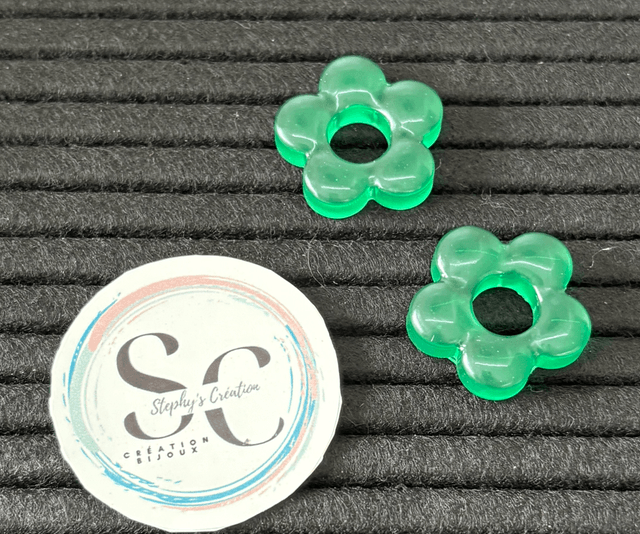 💚Pampille "MANON" – Fleur Verte