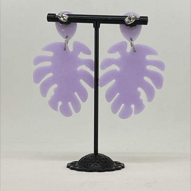 💜 Boucles d’oreilles "Résine Époxy Jungle Mood" - Réf. 694