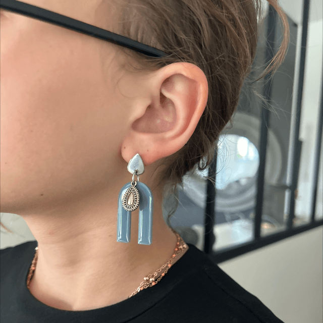 🩶Boucles d’oreilles "Élégance Bohème" – Réf. 770