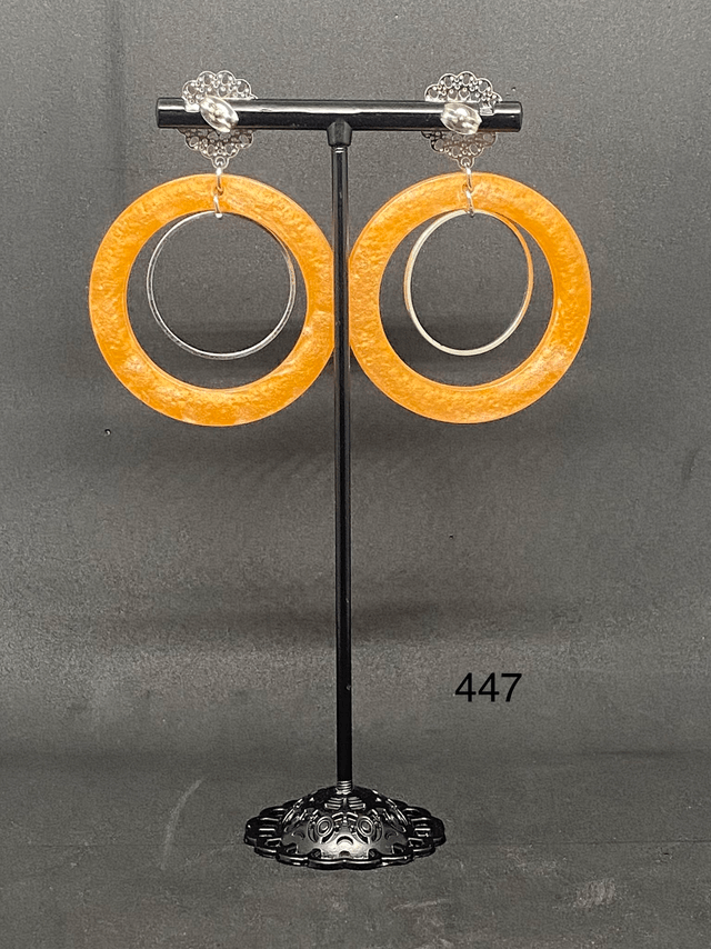 🧡 Boucles d’oreilles “Orange Chic” - Réf. 447 