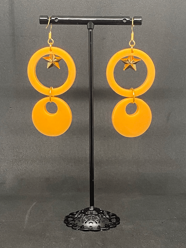 🧡 Boucles d’oreilles “Star Disco”  –  Réf. 514 