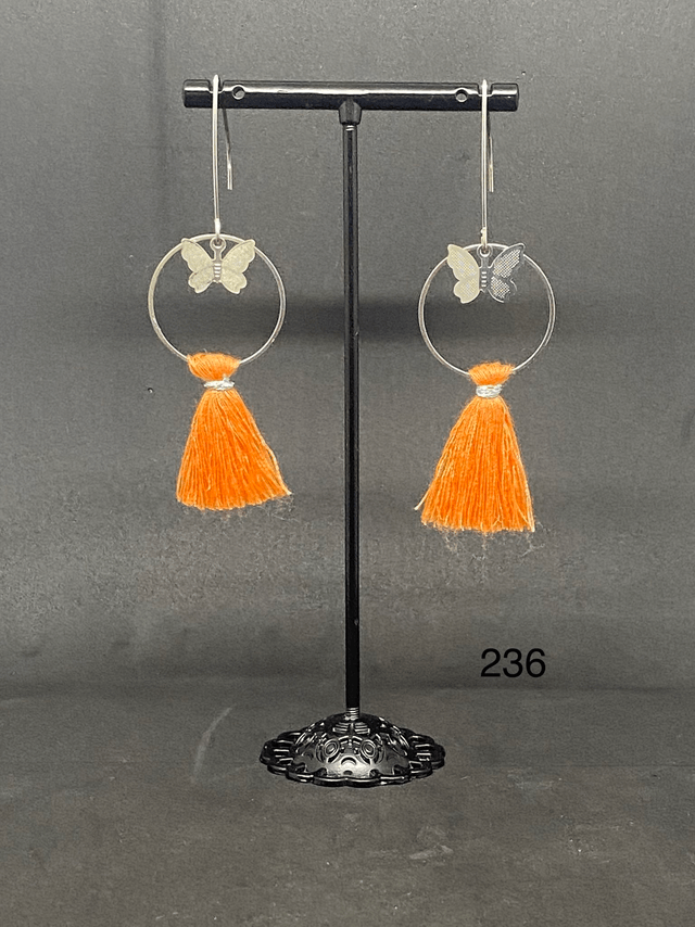 🧡Boucles d’oreilles “Papillon Orange” -  Réf. 236
