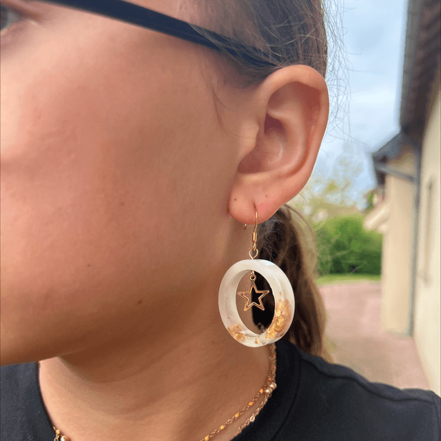 🤍Boucles d’Oreilles Rêves & Étoiles - Réf. 619