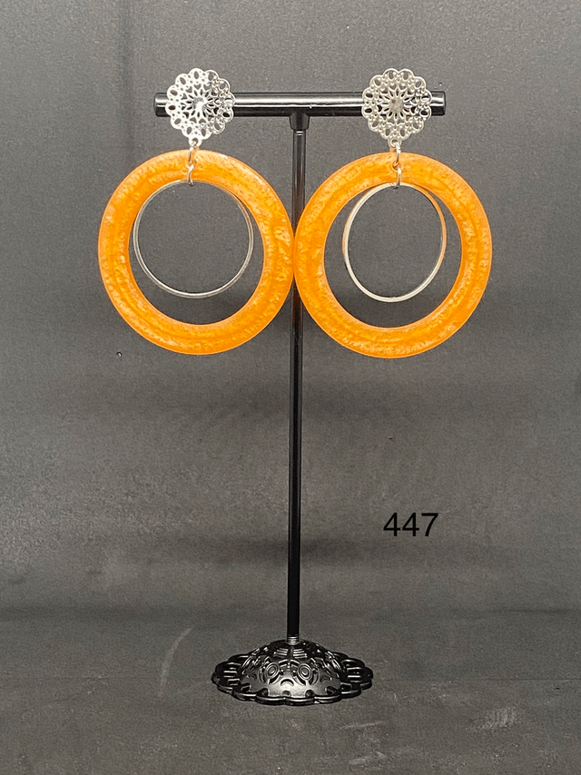 🧡 Boucles d’oreilles “Orange Chic” - Réf. 447 