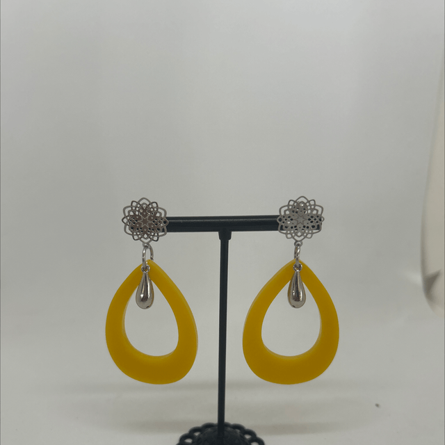 💛 Boucles d’Oreilles Goutte de Soleil – Réf. 656