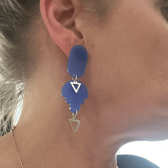 💜Boucles d’oreilles "Résine Époxy et Good Vibes" - Réf. 589