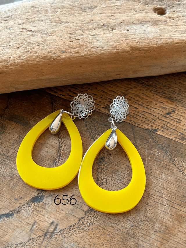 💛 Boucles d’Oreilles Goutte de Soleil – Réf. 656