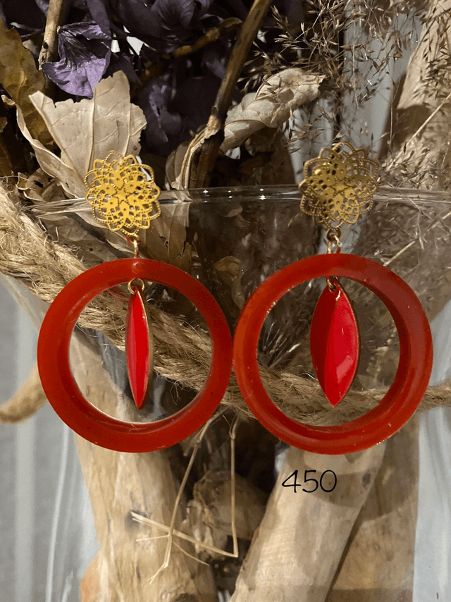 ❤️Boucles d’Oreilles &quot;Flamme Bohème&quot; - Réf. 450